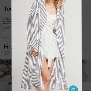 storets Gray Striped Cardigan